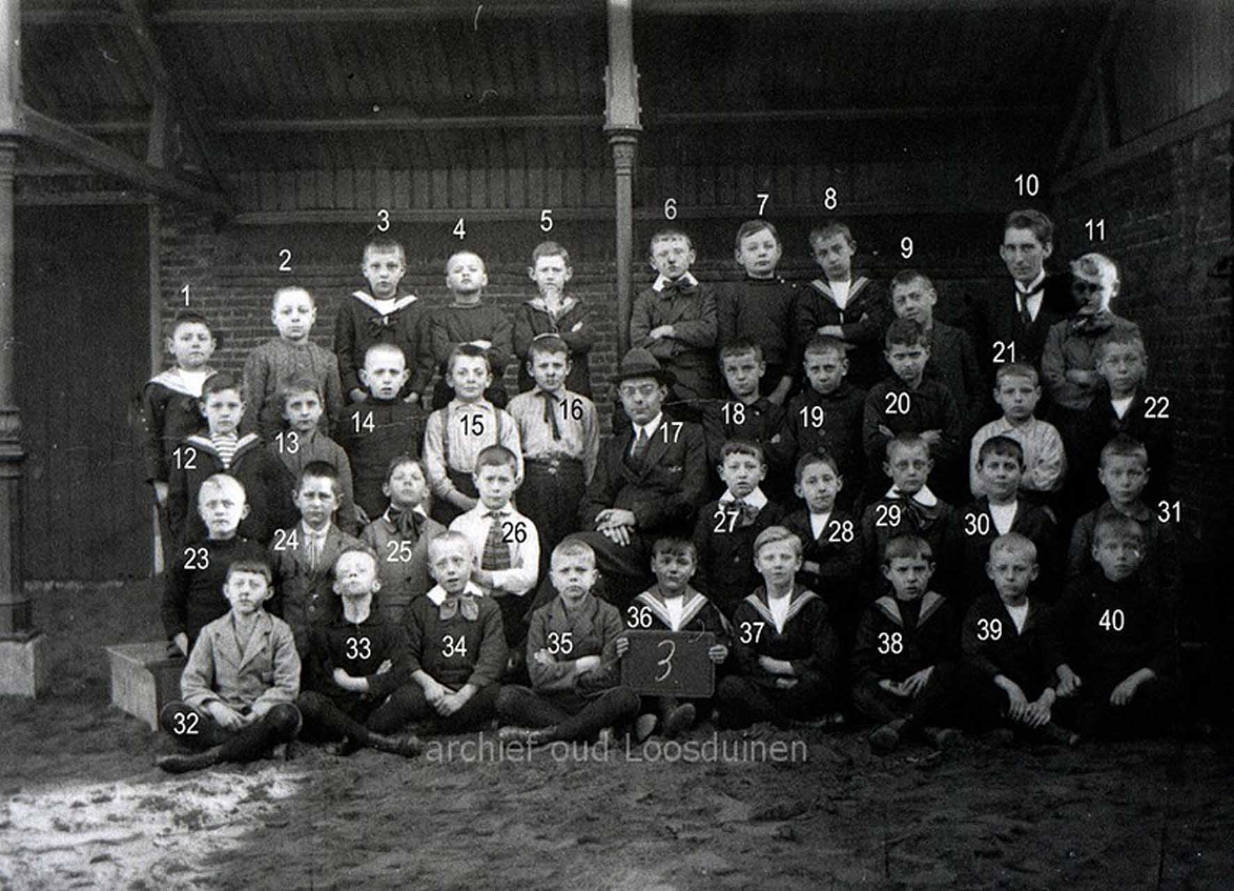 1921 3e klas van de Petrusschool